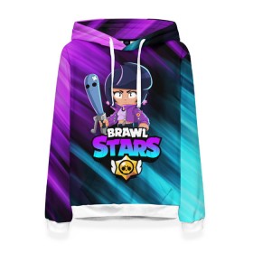 Женская толстовка 3D с принтом BRAWL STARS BIBI в Ухте, 100% полиэстер  | двухслойный капюшон со шнурком для регулировки, мягкие манжеты на рукавах и по низу толстовки, спереди карман-кенгуру с мягким внутренним слоем. | bibi | brawl stars | crow | el brown | leon | leon shark | max | sally leon | shark | stars | werewolf | акула | биби | ворон | леон | оборотень