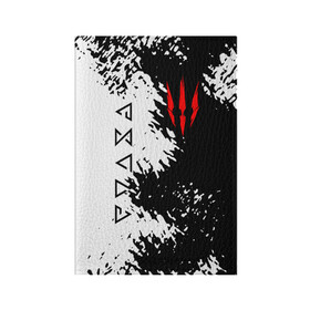 Обложка для паспорта матовая кожа с принтом THE WITCHER. в Ухте, натуральная матовая кожа | размер 19,3 х 13,7 см; прозрачные пластиковые крепления | geralt | the witcher | the witcher wild hunt | witcher | ведьмак | ведьмак 3 | геральт | сериал