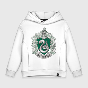 Детское худи Oversize хлопок с принтом Coat of Slytherin в Ухте, френч-терри — 70% хлопок, 30% полиэстер. Мягкий теплый начес внутри —100% хлопок | боковые карманы, эластичные манжеты и нижняя кромка, капюшон на магнитной кнопке | Тематика изображения на принте: vdgerir | гарри поттер | гриффиндор | дамблдор | добби | слизерин | хогвартс