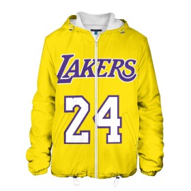 Мужская куртка 3D с принтом Kobe Bryant 24 в Ухте, ткань верха — 100% полиэстер, подклад — флис | прямой крой, подол и капюшон оформлены резинкой с фиксаторами, два кармана без застежек по бокам, один большой потайной карман на груди. Карман на груди застегивается на липучку | 24 | basketball | kobe bryant | lakers | nba