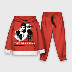 Детский костюм 3D (с толстовкой) с принтом The Greatest в Ухте,  |  | ali | muhammad ali | the greatest | али | бокс | мухамед али | мухаммед али