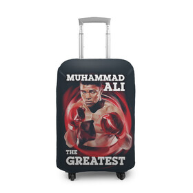 Чехол для чемодана 3D с принтом Muhammad Ali в Ухте, 86% полиэфир, 14% спандекс | двустороннее нанесение принта, прорези для ручек и колес | ali | muhammad ali | the greatest | али | бокс | мухамед али | мухаммед али