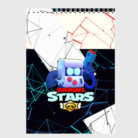 Скетчбук с принтом brawl stras в Ухте, 100% бумага
 | 48 листов, плотность листов — 100 г/м2, плотность картонной обложки — 250 г/м2. Листы скреплены сверху удобной пружинной спиралью | Тематика изображения на принте: best leon | brawl stars | акула | бит 8 | бравл старс | бравл старс бит 8 | леон