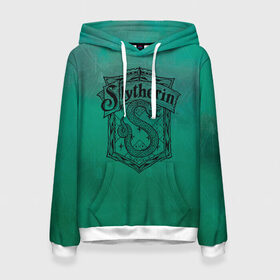 Женская толстовка 3D с принтом Coat of Slytherin в Ухте, 100% полиэстер  | двухслойный капюшон со шнурком для регулировки, мягкие манжеты на рукавах и по низу толстовки, спереди карман-кенгуру с мягким внутренним слоем. | Тематика изображения на принте: vdgerir | гарри поттер | гриффиндор | дамблдор | добби | слизерин | хогвартс