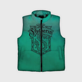 Детский жилет утепленный 3D с принтом Coat of Slytherin в Ухте,  |  | Тематика изображения на принте: vdgerir | гарри поттер | гриффиндор | дамблдор | добби | слизерин | хогвартс