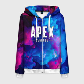 Мужская толстовка 3D на молнии с принтом APEX LEGENDS в Ухте, 100% полиэстер | длина до линии бедра, манжеты и пояс оформлены мягкой тканевой резинкой, двухслойный капюшон со шнурком для регулировки, спереди молния, по бокам два кармана | apex | apex legends | battle | battle royal | bloodhound | titanfall | wraith | апекс | апекс легендс | батл рояль | битва | война | каустик | королевская битва
