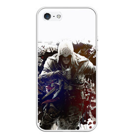 Чехол для iPhone 5/5S матовый Assassins Creed: в Ухте, Силикон | Область печати: задняя сторона чехла, без боковых панелей | blood | game | асасин | ассасин | ассасин крид | ассассин | ассассин крид | дезмонд майлс | дитя ассассинов | игра | кровь | надпись | оружие