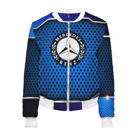 Женский бомбер 3D с принтом MERCEDES-BENZ в Ухте, 100% полиэстер | застегивается на молнию, по бокам два кармана без застежек, мягкие манжеты, по низу бомбера и на воротнике — эластичная резинка | amg | auto | bmw | honda | jdm | mercedes | nissan | porsche | racing | sport | toyota | автомобил | автомобильные | киа | лексус | марка | машины | митсубиси | ниссан | порше | спорт | субару | тесла | тойота | хонда