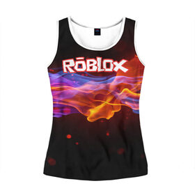 Женская майка 3D с принтом ROBLOX | РОБЛОКС (Z) в Ухте, 100% полиэстер | круглая горловина, прямой силуэт, длина до линии бедра | game | gamer | logo | minecraft | roblox | simulator | игра | конструктор | лого | майнкрафт | симулятор | строительство | фигура