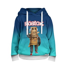 Детская толстовка 3D с принтом ROBLOX в Ухте, 100% полиэстер | двухслойный капюшон со шнурком для регулировки, мягкие манжеты на рукавах и по низу толстовки, спереди карман-кенгуру с мягким внутренним слоем | roblox | игра | компьютерная игра | логотип | онлайн | онлайн игра | роблакс | роблокс