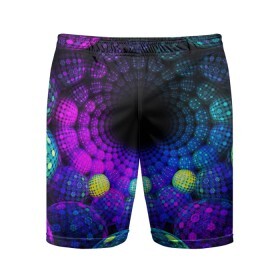 Мужские шорты спортивные с принтом PSY NEON в Ухте,  |  | abstract | abstraction | color | fractal | geometry | paitnt | polygon | polygonal | psy | абстракция | геометрия | краски | неоновые | полигоны | психоделика | фрактал