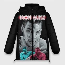 Женская зимняя куртка 3D с принтом Iron Mike в Ухте, верх — 100% полиэстер; подкладка — 100% полиэстер; утеплитель — 100% полиэстер | длина ниже бедра, силуэт Оверсайз. Есть воротник-стойка, отстегивающийся капюшон и ветрозащитная планка. 

Боковые карманы с листочкой на кнопках и внутренний карман на молнии | Тематика изображения на принте: iron mike | iron mike tyson | mike tyson | бокс | железный майк | майк тайсон | таисон | тайсон