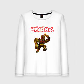 Женский лонгслив хлопок с принтом ROBLOX в Ухте, 100% хлопок |  | game | gamer | logo | minecraft | roblox | simulator | supreme | игра | конструктор | лого | майнкрафт | персонажи | симулятор | строительство | супреме | суприм | суприме | фигура
