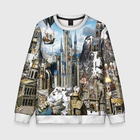 Детский свитшот 3D с принтом HEROES  в Ухте, 100% полиэстер | свободная посадка, прямой крой, мягкая тканевая резинка на рукавах и понизу свитшота | angel | armor | artwork | creature | dragon | fantasy | fantasy art | game | griffin | heroes | heroes maps | heroes of might and magic | knight | might and magic | sword | warriors | weapon | wings | герои | к