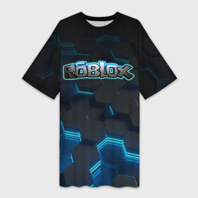 Платье-футболка 3D с принтом Roblox Neon Hex в Ухте,  |  | game | game roblox | hex | logo roblox | neon | online game | r | roblox | игра | игра роблокс | лого | лого роблокс | логотип | надпись | онлайн игра | онлайн игра роблокс | роблокс