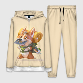 Женский костюм 3D с принтом КОРГИ ПУТЕШЕСТВЕННИК в Ухте,  |  | animals | corgi | dogs | pets | puppies | queen | животные | корги | королева | песики | питомцы | собаки | щенки