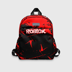 Детский рюкзак 3D с принтом ROBLOX. в Ухте, 100% полиэстер | лямки с регулируемой длиной, сверху петелька, чтобы рюкзак можно было повесить на вешалку. Основное отделение закрывается на молнию, как и внешний карман. Внутри дополнительный карман. По бокам два дополнительных кармашка | Тематика изображения на принте: game | gamer | logo | minecraft | roblox | simulator | игра | конструктор | лого | симулятор | строительство | фигура