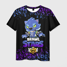 Мужская футболка 3D с принтом Brawl stars leon оборотень. в Ухте, 100% полиэфир | прямой крой, круглый вырез горловины, длина до линии бедер | bea | bib | brawl stars | crow | el brown | leon | max | nita | sally leon | shark | акула | биа | биби | бравл старс | ворон | игра | леон | макс | нита | оборотень | салли леон | сэлли леон | шарк | эл браун