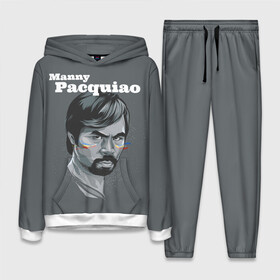 Женский костюм 3D (с толстовкой) с принтом Manny Pacquiao в Ухте,  |  | manny pacquiao | pac man | pacquiao | бокс | мэнни пакьяо | пакьяо