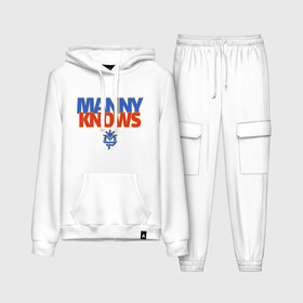 Женский костюм хлопок (с толстовкой) с принтом Manny Knows в Ухте,  |  | manny pacquiao | pac man | pacquiao | бокс | мэнни пакьяо | пакьяо