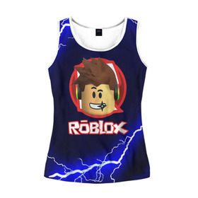 Женская майка 3D с принтом ROBLOX | РОБЛОКС (Z) в Ухте, 100% полиэстер | круглая горловина, прямой силуэт, длина до линии бедра | game | gamer | logo | minecraft | roblox | simulator | игра | конструктор | лого | майнкрафт | симулятор | строительство | фигура