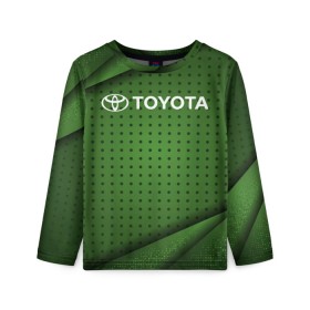 Детский лонгслив 3D с принтом TOYOTA в Ухте, 100% полиэстер | длинные рукава, круглый вырез горловины, полуприлегающий силуэт
 | auto | sport | toyota | авто | автомобиль | автомобильные | бренд | марка | машины | спорт | тойота