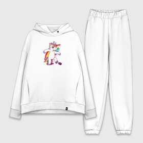 Женский костюм хлопок Oversize с принтом Единорог алкоголик в Ухте,  |  | drunk | unicorn | единорог | нарисованный | прикольный | смешной | тотемное животное