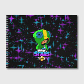 Альбом для рисования с принтом Brawl Stars LEON в Ухте, 100% бумага
 | матовая бумага, плотность 200 мг. | brawl | brawl stars | crow | leon | sally | shark | stars | акула | бравл | бравл старс | браво старс | игра | компьютерная | кров | леон | леон акула | онлайн | старс | шарк