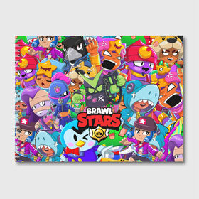 Альбом для рисования с принтом BRAWL STARS VIRUS 8-BIT в Ухте, 100% бумага
 | матовая бумага, плотность 200 мг. | 8 bit | 8 бит | bibi | brawl stars | crow | el brown | leon | leon shark | max | mr.p | sally leon | shark | stars | virus | werewolf | акула | биби | вирус | ворон | леон | оборотень | пингвин