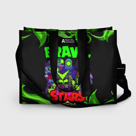 Сумка-шоппер 3D с принтом BRAWL STARS ROBO-TEAM в Ухте, 100% полиэстер | застегивается на металлическую кнопку; внутренний карман застегивается на молнию. Стенки укреплены специальным мягким материалом, чтобы защитить содержимое от несильных ударов
 | 8 | 8bit | bit | brawl | brawlstars | crow | leon | leonskin | max | mr p | sally | virus | бит | бравл | звезды | игра | космо | леон | макс | мультик | пламя | робот | старc | старз