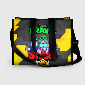 Сумка-шоппер 3D с принтом BRAWL STARS | 2020 в Ухте, 100% полиэстер | застегивается на металлическую кнопку; внутренний карман застегивается на молнию. Стенки укреплены специальным мягким материалом, чтобы защитить содержимое от несильных ударов
 | 8 | 8bit | bit | brawl | brawlstars | crow | leon | leonskin | max | mr p | sally | virus | бит | бравл | звезды | игра | космо | леон | макс | мультик | пламя | робот | старc | старз