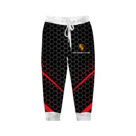 Детские брюки 3D с принтом PORSCHE в Ухте, 100% полиэстер | манжеты по низу, эластичный пояс регулируется шнурком, по бокам два кармана без застежек, внутренняя часть кармана из мелкой сетки | Тематика изображения на принте: auto | boxter | cayenne | macan | porsche | sport | авто | автомобиль | автомобильные | бренд | каен | макан | марка | машины | порш | порше | премиум | спорт