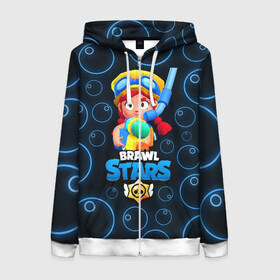 Женская толстовка 3D на молнии Brawl Stars Summer Jessie: в Ухте, 100% полиэстер | длина до линии бедра, манжеты и пояс оформлены мягкой тканевой резинкой, двухслойный капюшон со шнурком для регулировки, спереди молния, по бокам два кармана | 8 бит | bea | bo | brawl stars | brock | crow | darryl | dynamike | frank | gt max | gt макс | max | mortis | sally leon | sally ле | sandy | shark leon | spike | virus 8 bit | акула леон | беа | бо | бравл старс | брок | джесси | динамайк