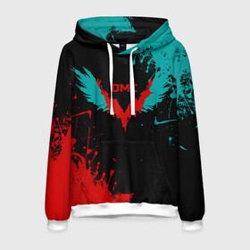 Мужская толстовка 3D с принтом DMC в Ухте, 100% полиэстер | двухслойный капюшон со шнурком для регулировки, мягкие манжеты на рукавах и по низу толстовки, спереди карман-кенгуру с мягким внутренним слоем. | devil may cry | dmc | v | девил май край | девил май край игра