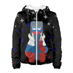 Женская куртка 3D CountryHumans.: в Ухте, ткань верха — 100% полиэстер, подклад — флис | прямой крой, подол и капюшон оформлены резинкой с фиксаторами, два кармана без застежек по бокам, один большой потайной карман на груди. Карман на груди застегивается на липучку | country | countryhumans | америка | дружба народов | контрихуменс | патриотизм | персонажи | родина | россия | страна | страна людей | сша | талерантность