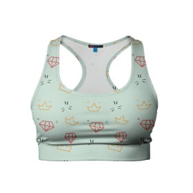 Женский спортивный топ 3D Алмазный арт: в Ухте, 82% полиэстер, 18% спандекс Ткань безопасна для здоровья, позволяет коже дышать, не мнется и не растягивается |  | алмаз | алмазы | арт | бриллианты | корона | короны