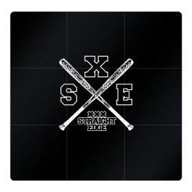 Магнитный плакат 3Х3 с принтом straight edge в Ухте, Полимерный материал с магнитным слоем | 9 деталей размером 9*9 см | edge | hardcore | no drugs | straight | straight edge | sxe | грань | четкая | чёткая грань