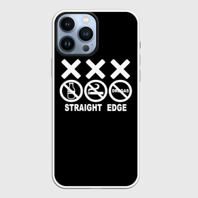 Чехол для iPhone 13 Pro Max с принтом straight edge в Ухте,  |  | edge | hardcore | no drugs | straight | straight edge | sxe | грань | четкая | чёткая грань