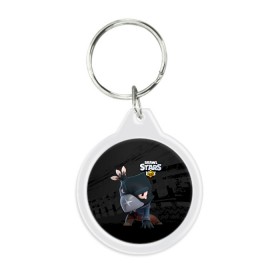 Брелок круглый с принтом Brawl Stars Crow (Ворон) в Ухте, пластик и полированная сталь | круглая форма, металлическое крепление в виде кольца | brawl | brawl stars | brawlstars | brawlstarsmemes | brawl_stars | clashofclans | clashroyale | colt | plp | supercell | бравл | бравлстарс | кольт