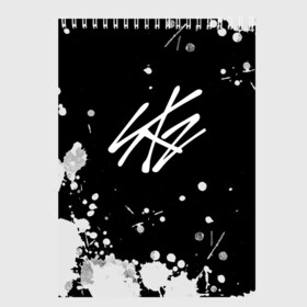Скетчбук с принтом Stray Kids в Ухте, 100% бумага
 | 48 листов, плотность листов — 100 г/м2, плотность картонной обложки — 250 г/м2. Листы скреплены сверху удобной пружинной спиралью | bang chan | changbin | han | hyunjin | k pop | korean pop | lee felix | lee know | seungmin | skz | stray kids | бэнг чан | ли ноу | ли феликс | скз | стрей кидс | хан | хёнджин | чана | чангбин