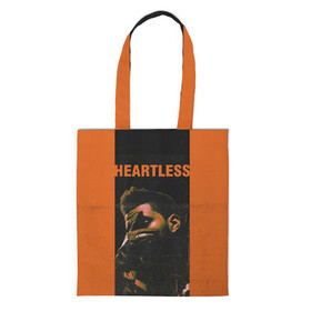 Шоппер 3D с принтом HEARTLESS в Ухте, 100% полиэстер | Плотность: 200 г/м2; Размер: 34×35 см; Высота лямок: 30 см | blinding lights | heartless | starboy | the weekend | уикенд