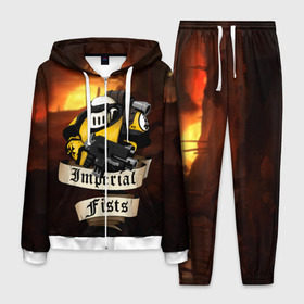 Мужской костюм 3D Imperial Fists (Warhammer 40000): в Ухте, 100% полиэстер | Манжеты и пояс оформлены тканевой резинкой, двухслойный капюшон со шнурком для регулировки, карманы спереди | adeptus astartes | horus heresy | imperial fists | space marine | warhammer 40000