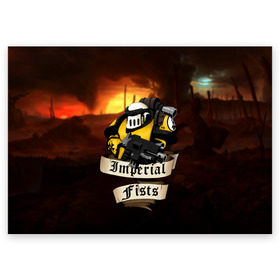 Поздравительная открытка Imperial Fists (Warhammer 40000): в Ухте, 100% бумага | плотность бумаги 280 г/м2, матовая, на обратной стороне линовка и место для марки
 | adeptus astartes | horus heresy | imperial fists | space marine | warhammer 40000