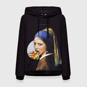 Женская толстовка 3D Het meisje met de parel: в Ухте, 100% полиэстер  | двухслойный капюшон со шнурком для регулировки, мягкие манжеты на рукавах и по низу толстовки, спереди карман-кенгуру с мягким внутренним слоем. | бургер | девушка с жемчужиной | девушка с жемчужной серёжкой | картина | мара | руни мара | серёжка | ян вермеер