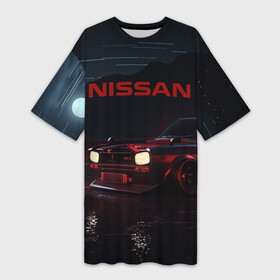 Платье-футболка 3D с принтом NISSAN | НИССАН в Ухте,  |  | 2020 | 350z | 370z | almera | armada | auto | cube | gt r | juke | micra | murano | navara | nissan | primera | qashqai | skyl | sport | terrano | x trail | авто | автомобиль | автомобильные | бренд | марка | машины | ниссан | спорт