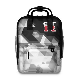 Женский рюкзак 3D с принтом NISSAN GTR в Ухте, 100% полиэстер | лямки с регулируемой длиной, сверху ручки, чтобы рюкзак нести как сумку. Основное отделение закрывается на молнию, как и внешний карман. Внутри два дополнительных кармана, один из которых закрывается на молнию. По бокам два дополнительных кармашка, куда поместится маленькая бутылочка
 | 2020 | 350z | 370z | almera | armada | auto | cube | gt r | juke | micra | murano | navara | nissan | primera | qashqai | skyl | sport | terrano | x trail | авто | автомобиль | автомобильные | бренд | марка | машины | ниссан | спорт