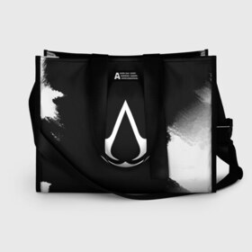 Сумка-шоппер 3D с принтом ASSASSIN`S CREED в Ухте, 100% полиэстер | застегивается на металлическую кнопку; внутренний карман застегивается на молнию. Стенки укреплены специальным мягким материалом, чтобы защитить содержимое от несильных ударов
 | 