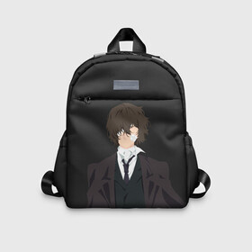 Детский рюкзак 3D с принтом Osamu Dazai в Ухте, 100% полиэстер | лямки с регулируемой длиной, сверху петелька, чтобы рюкзак можно было повесить на вешалку. Основное отделение закрывается на молнию, как и внешний карман. Внутри дополнительный карман. По бокам два дополнительных кармашка | bungou | dazai | dogs | osamu | stray | асаму | бродячие псы | бродячих | дадзай | дазай | литературные гении | осаму | проза | псов