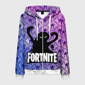 Мужская толстовка 3D на молнии с принтом ЪУЪ FORTNITE в Ухте, 100% полиэстер | длина до линии бедра, манжеты и пояс оформлены мягкой тканевой резинкой, двухслойный капюшон со шнурком для регулировки, спереди молния, по бокам два кармана | fortnait | кот | котик | кошак | лого | лого fortnite | лого фортнайт | логотип | логотип fortnite | логотип фортнайт | мем | фортнайт | ъуъ | ъуъ fortnite | ъуъ фортнайт