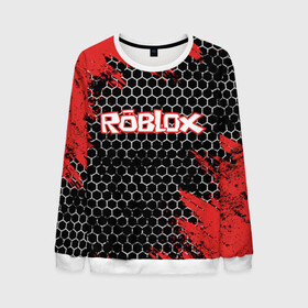 Мужской свитшот 3D с принтом ROBLOX в Ухте, 100% полиэстер с мягким внутренним слоем | круглый вырез горловины, мягкая резинка на манжетах и поясе, свободная посадка по фигуре | roblox | игра | компьютерная игра | логотип | онлайн | онлайн игра | роблакс | роблокс